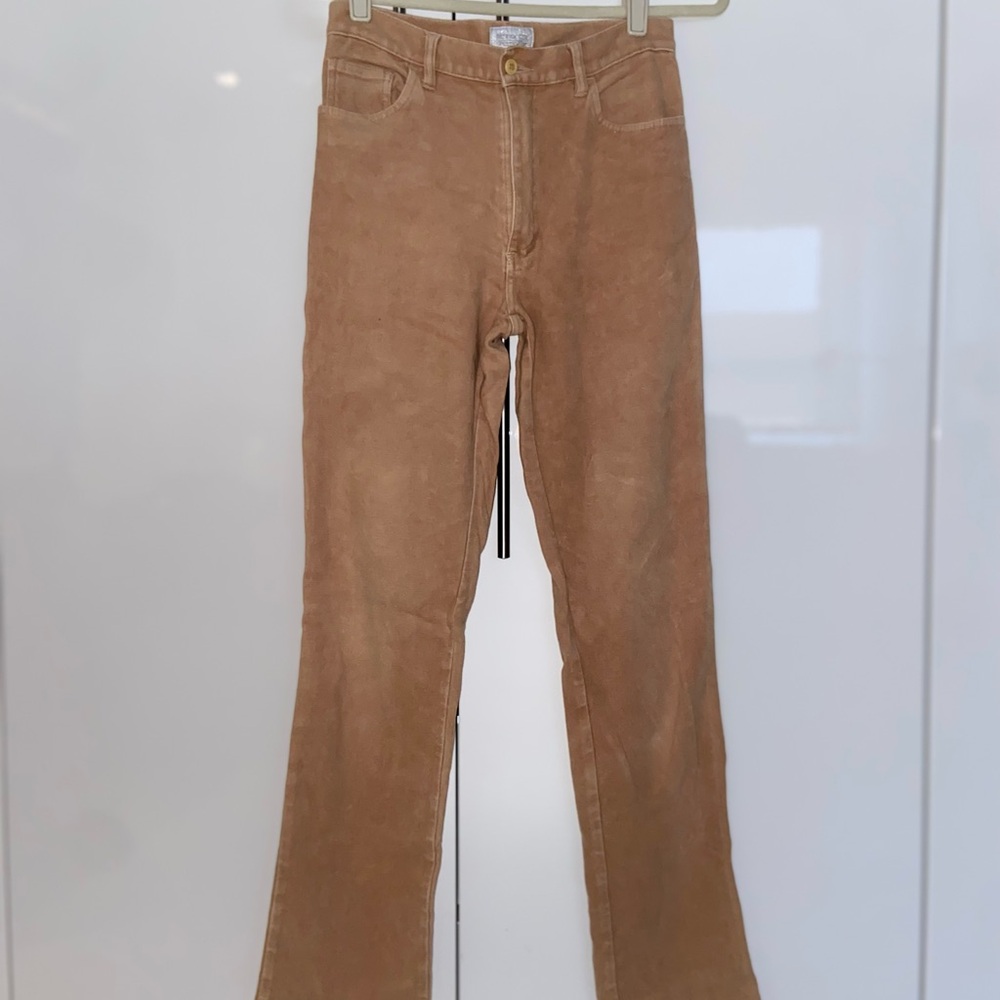 Faux Suede Tan Pants